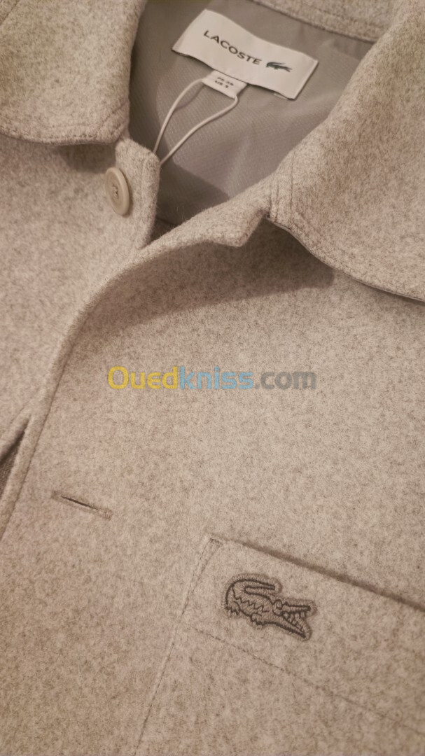 Veste Lacoste Daim Gris Taille S-M