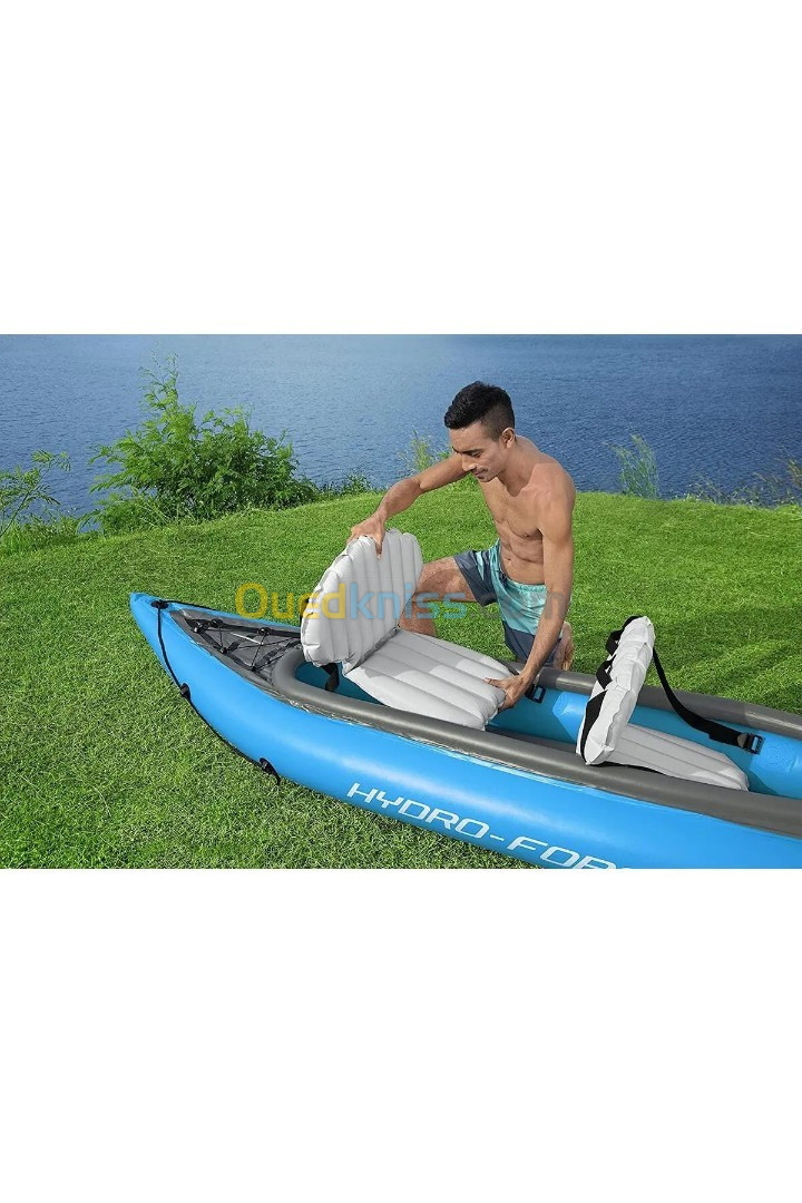 Kayak Gonflable 2 Personnes Avec 2 Pagaies Avec Pompe À Air Hydro-Force