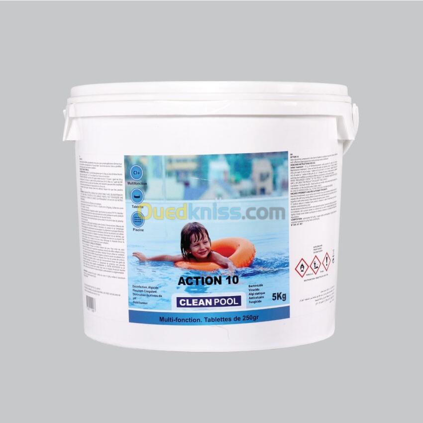 Chlore cleanpool Triplex pour piscine GALET 250Grs