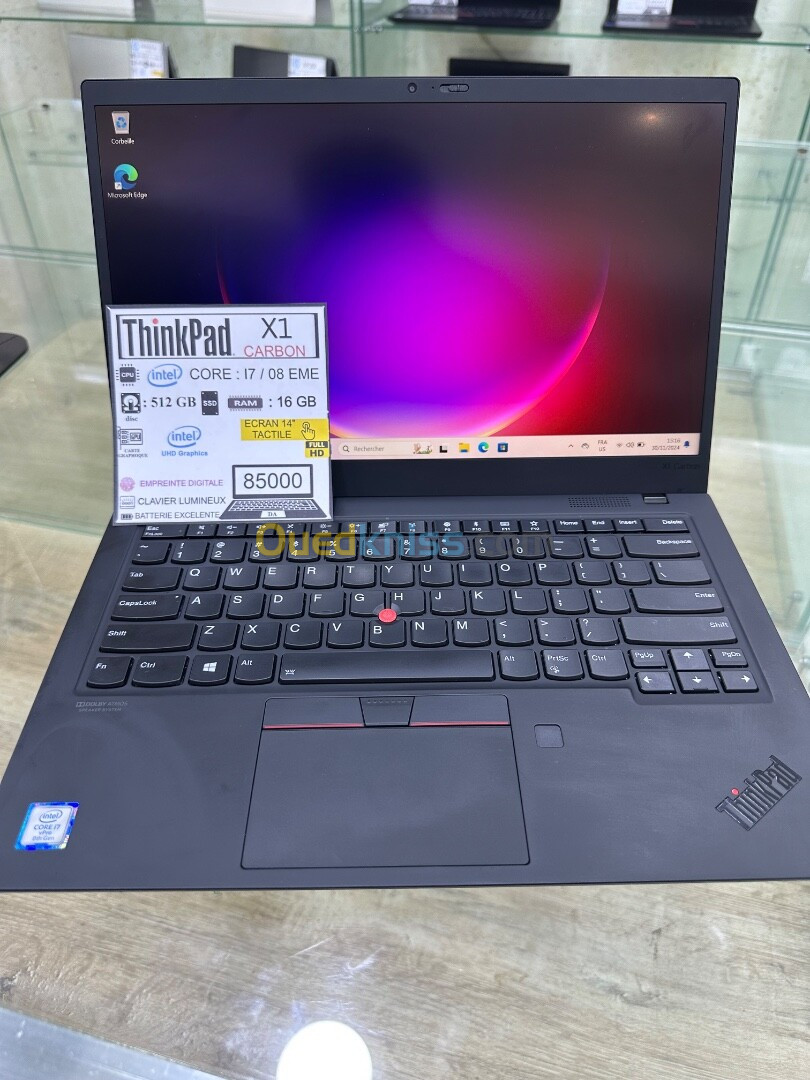 THINKPAD X1 CARBON  CPU: CORE i7 /  08eme  512 GB  16 GB