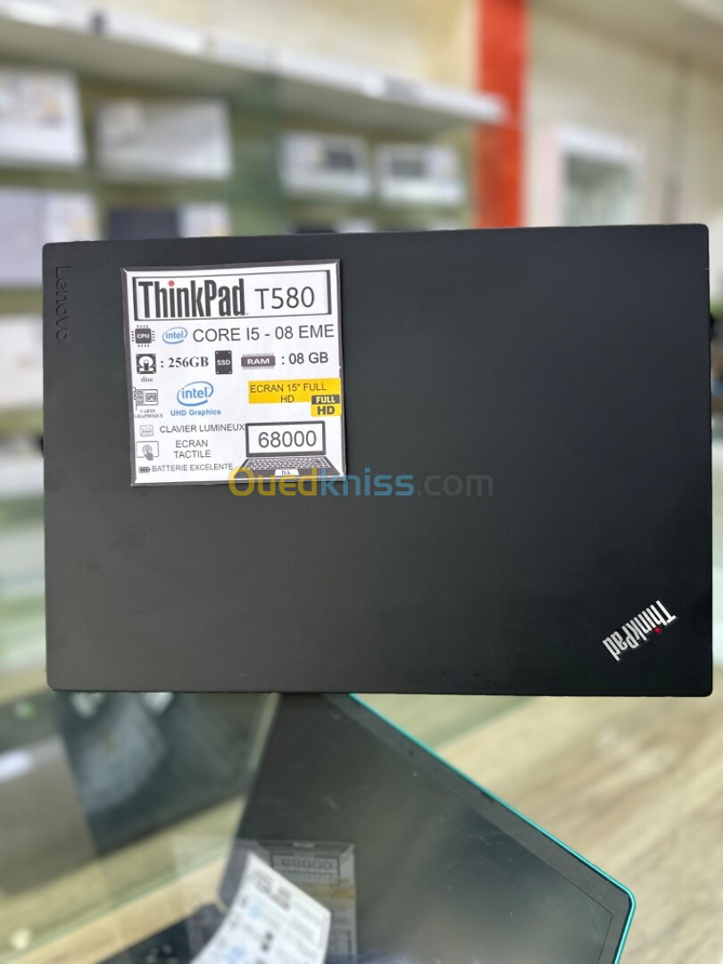 THINKPAD T580  CPU: Core  i5 / 08eme  DISC : 256 GB / 08GB 