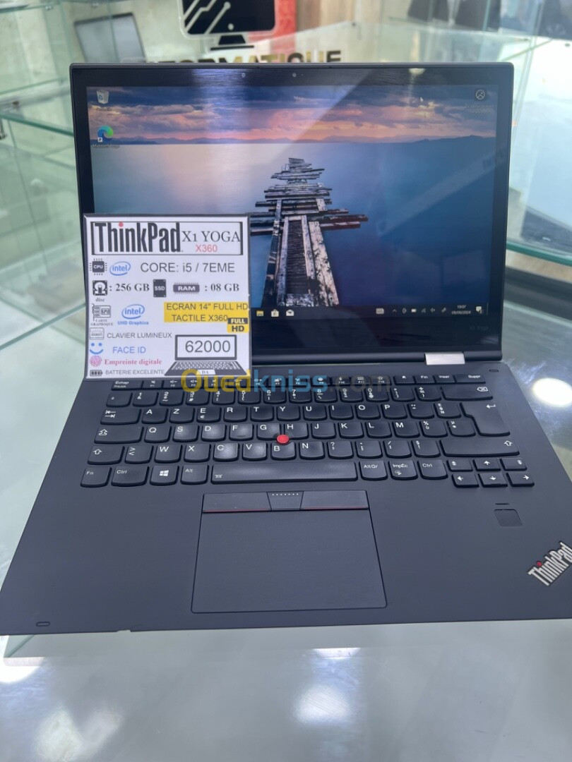 THINKPAD X1 YOGA X360 CPU: intel CORE i5 / 07 -ème  DISC :  256 GB /08 GB 