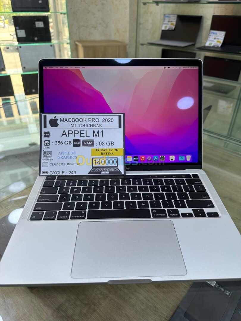 MACBOOK TOUCHBAR PRO 2020 M1 256-08GB 