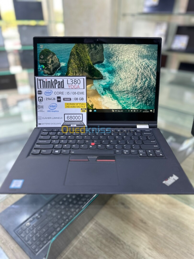 THINKPAD L380 Yoga X360 CPU: Core  i5 / 08eme DISC : 256 GB  (SSD)  RAM 08GB 