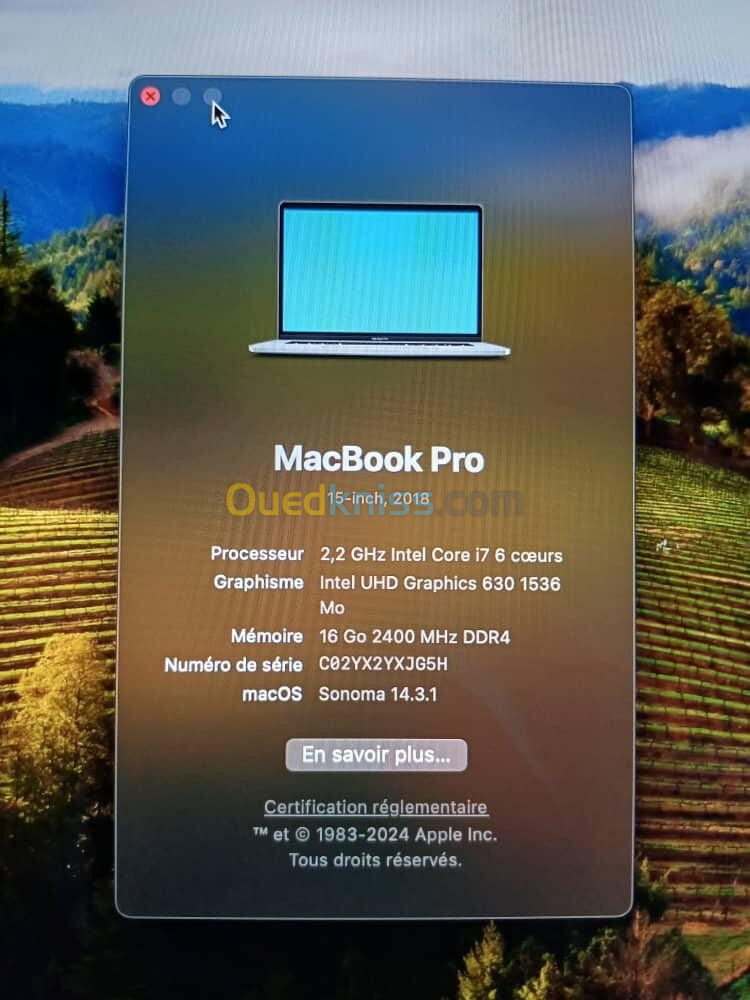 Macbook Pro 2018 15 Pouces Touchbar