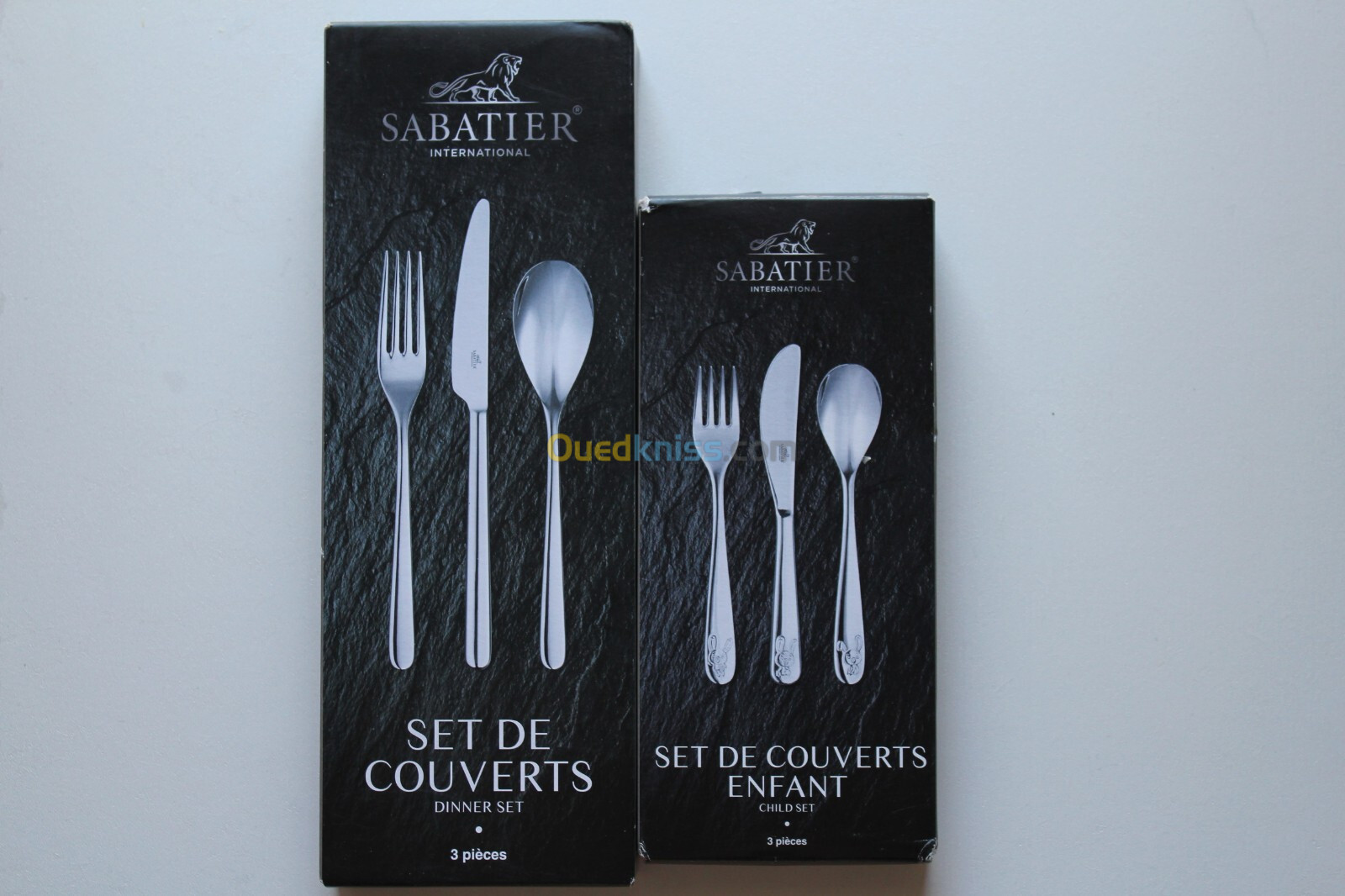 Set de 3 couverts sabatier 1 fourchette 1 couteau 1 cuillère