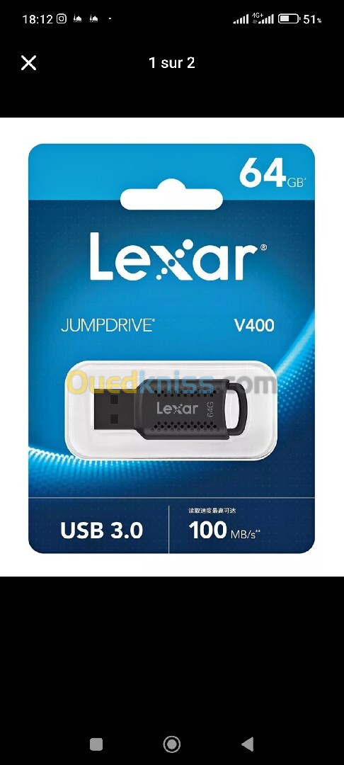 Lexar flash disque 64gb 