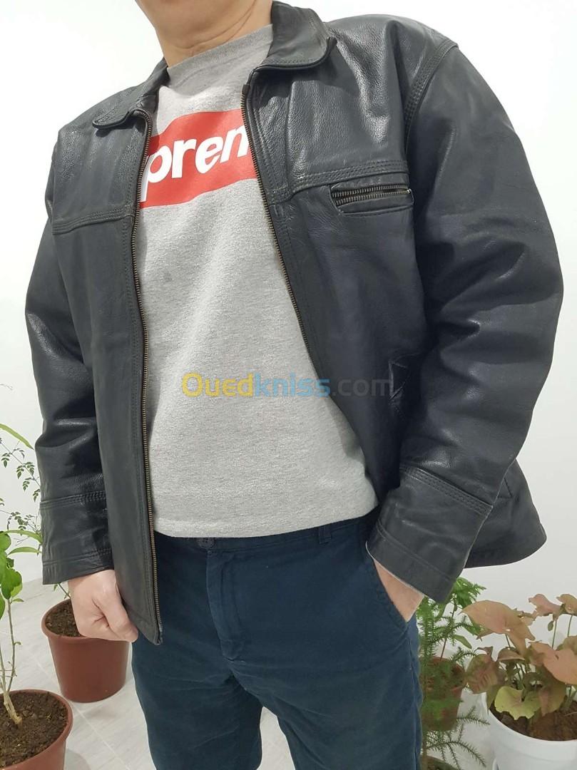 BLOUSON CUIR TRES BON ETAT CHUIR TKIL KHCHINE