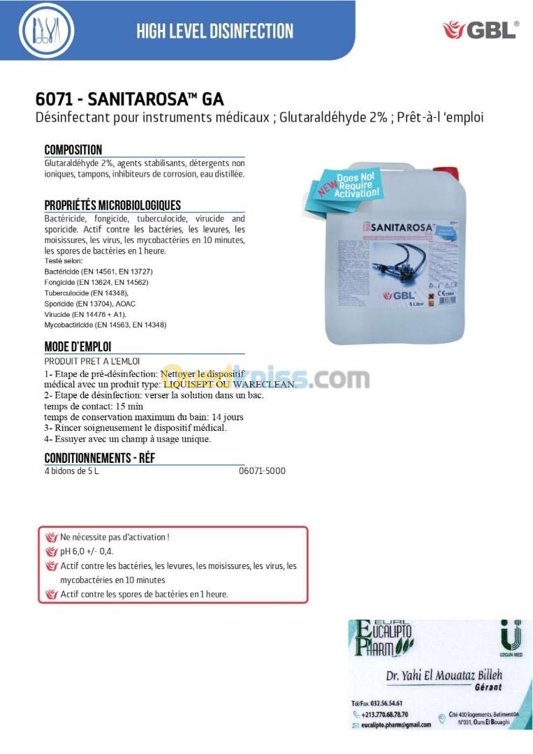 Désinfectant de haut niveau des instruments et dispositifs médicaux 