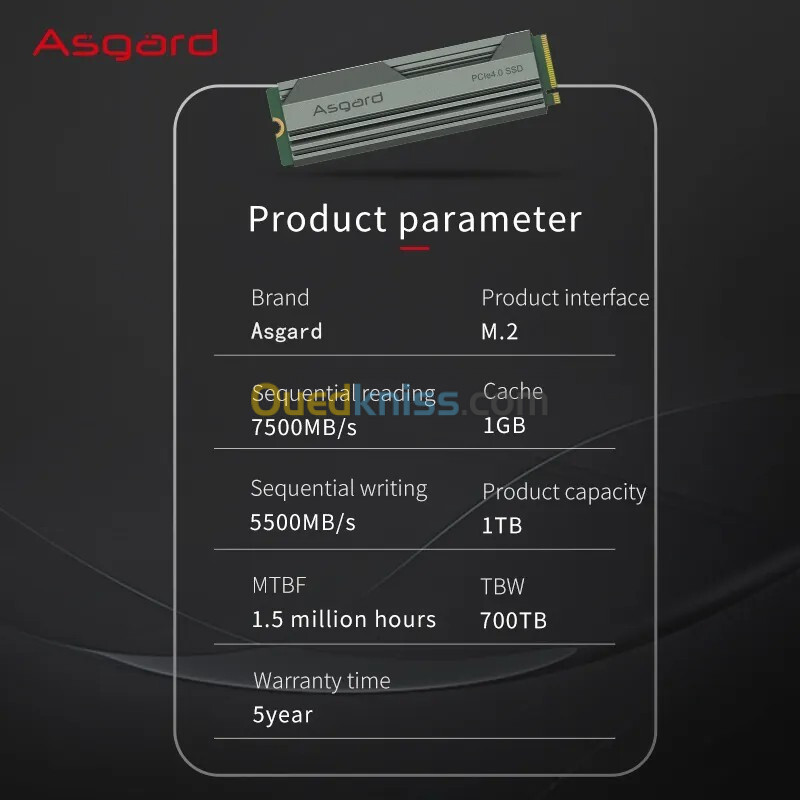 Asgard M.2 Pcle 4.0 NVMe SSD AN4 GEN4X4 M.2 2280