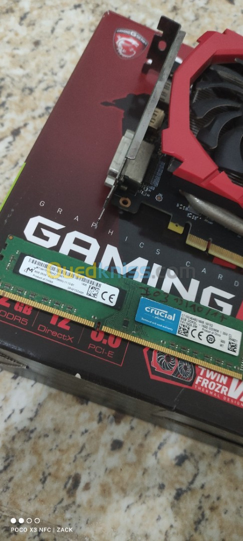 Carte graphique GPU 1050 x gaming 2GB + i5 4690 + 16 ram 1600mhz ddr3