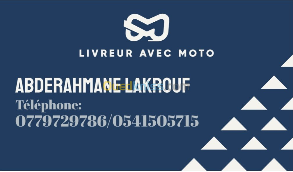 Livreur avec moto 