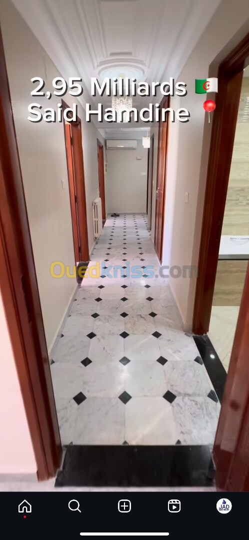 Vente Appartement F3 Alger Said hamdine