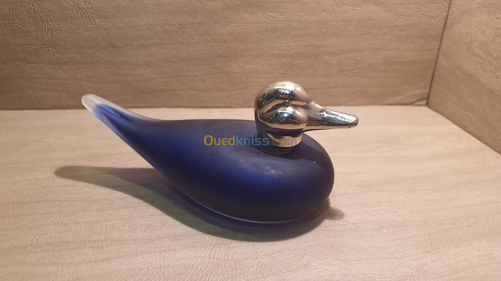 Presse papier Canard bleu cobalt Verre de Murano Italie Vetri Murano 