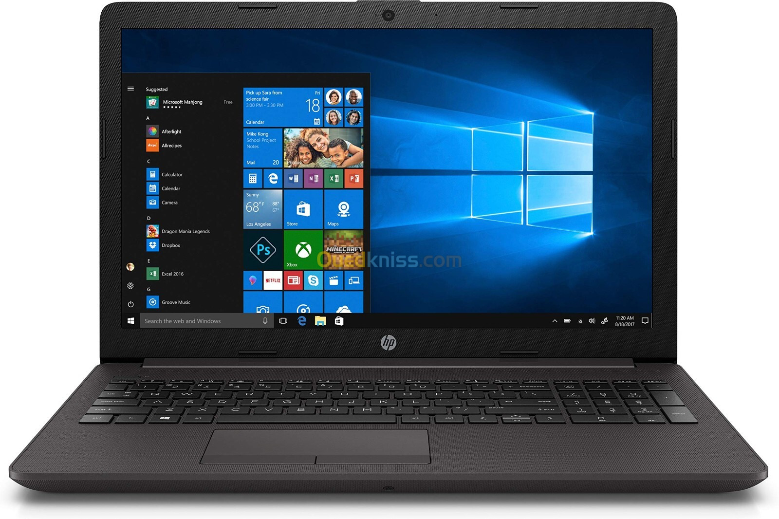 HP 255 G7 GREY : AMD RYZEN 3 2200U RADEON 2.5 GHZ / 4GO / SSD 256GB / DVD-RW / 15.6'' / FD