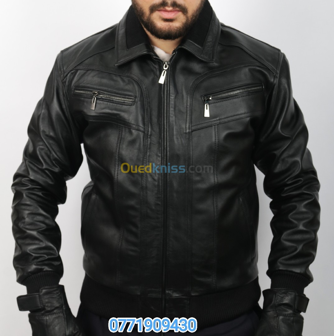 Veste cuire 