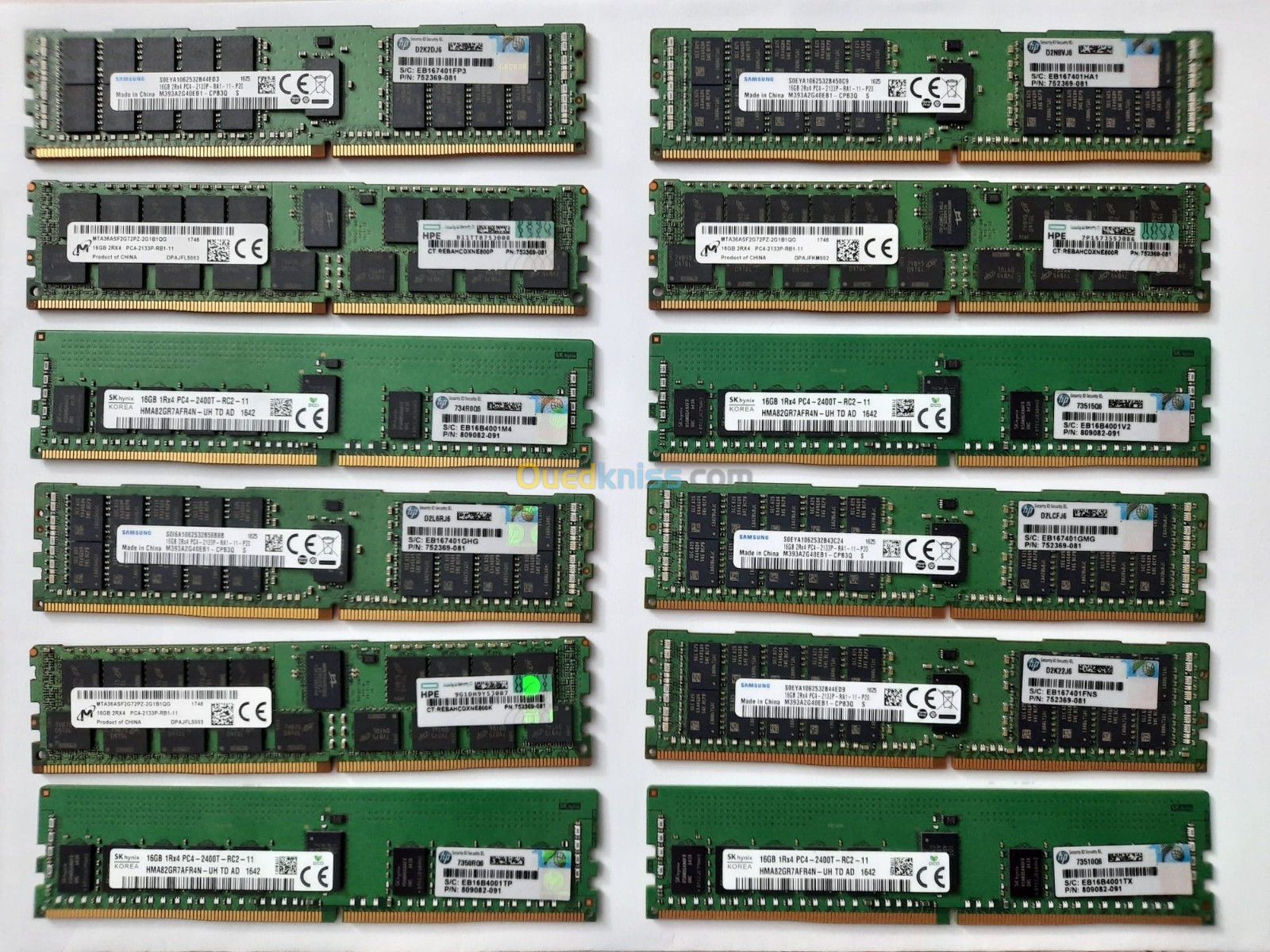 Ram 16 giga DDR4 ECC pour serveur ou station de travail