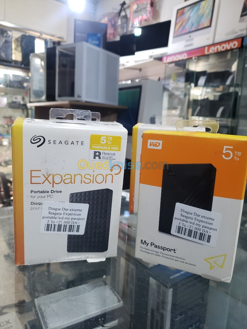 Disque Dur externe Seagate Expansion portable/wd my passport 5 To