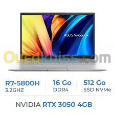 PORTABLE ASUS VIVO M6500Q R7-5800H 16GB 512 SSD M.2 RTX 3050 4GB 