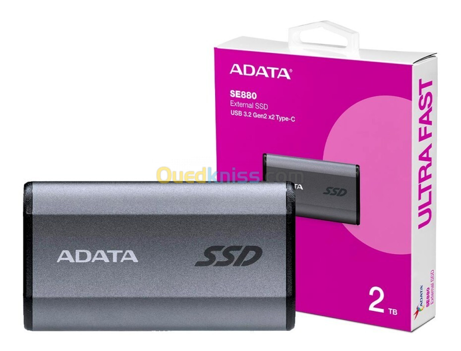 DISQUE DUR EXTERNE SSD ADATA SE880 2To 2000Mbs