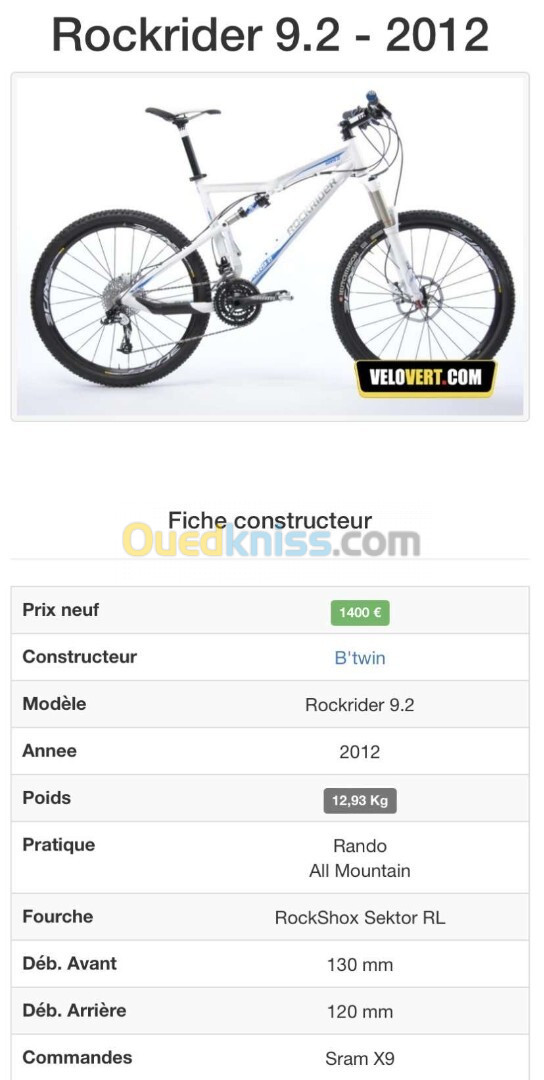 velo rockrider 9.2