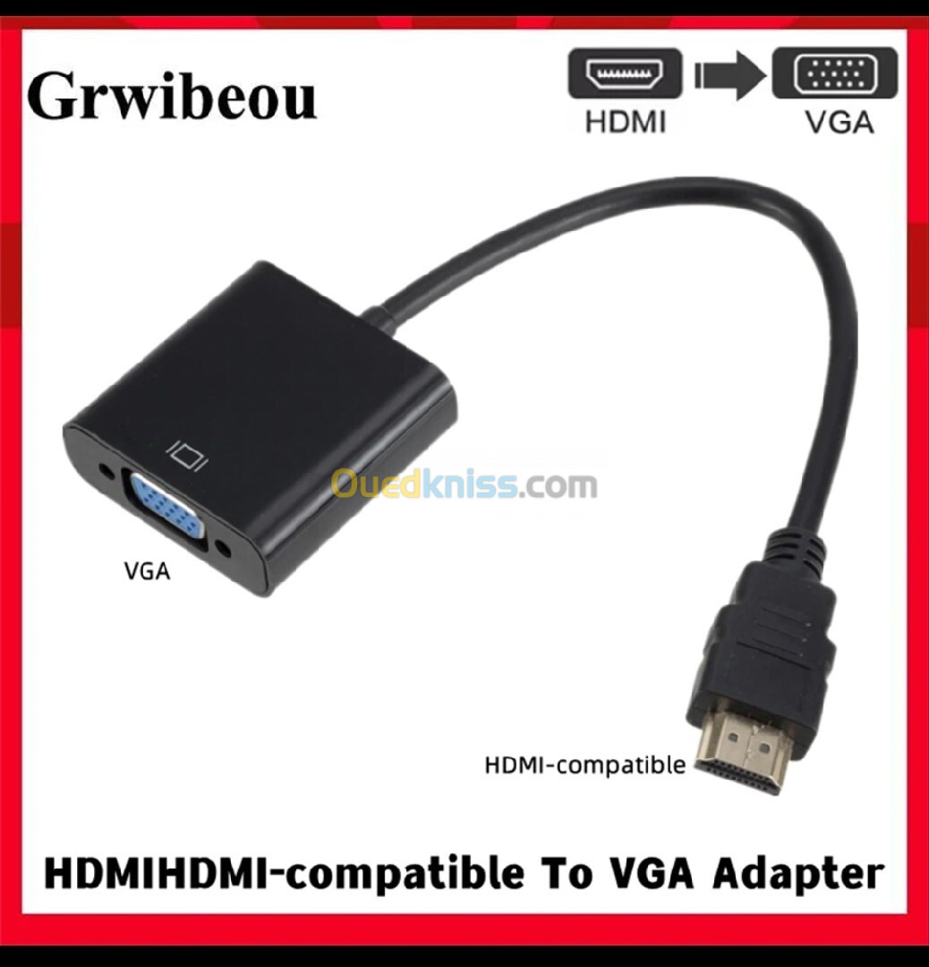 adaptateur VGA to HDMI 