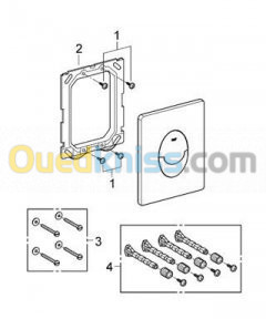 Bouton d'installation GROHE Skate Air chromé