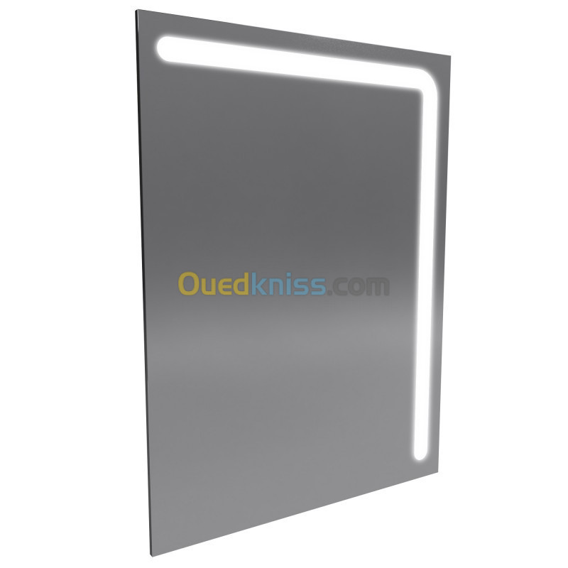 Miroir de salle de bain - LED - 80x60x2,5cm - Corner - AURLANE