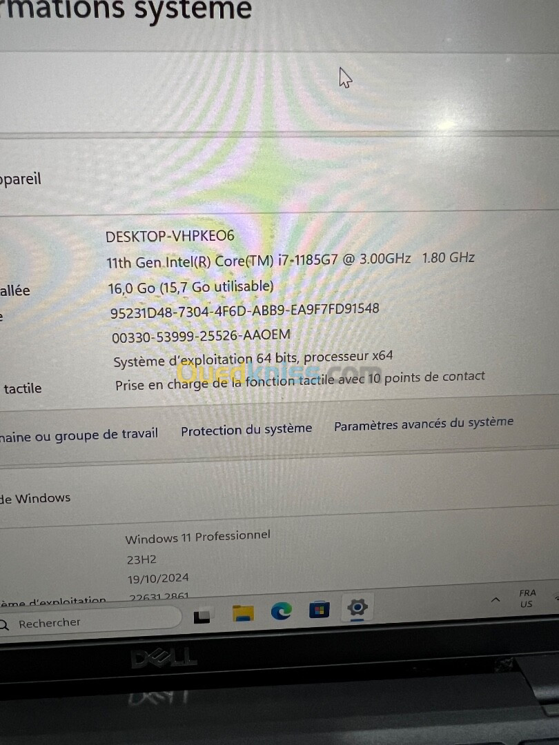 Dell Latitude 7420 I7 1185G7 VPRO 16GB 256GB SSD 14" Écran tactile