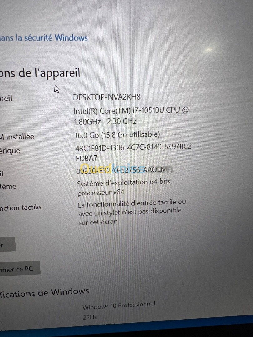 lenovo thinkpad l15 i7 10th gen 16g ram 512 ssd