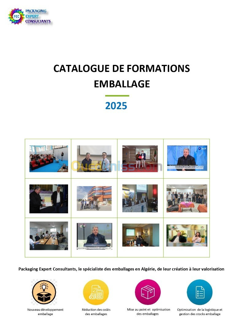 Formations en emballage et lignes de conditionnement