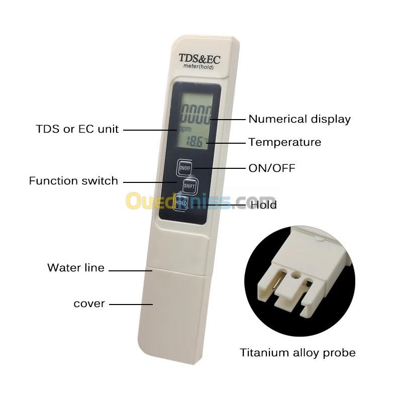 3 en 1 TDS EC mètre conductimétre ( la conductivité ) température numérique LCD testeur stylo puretè