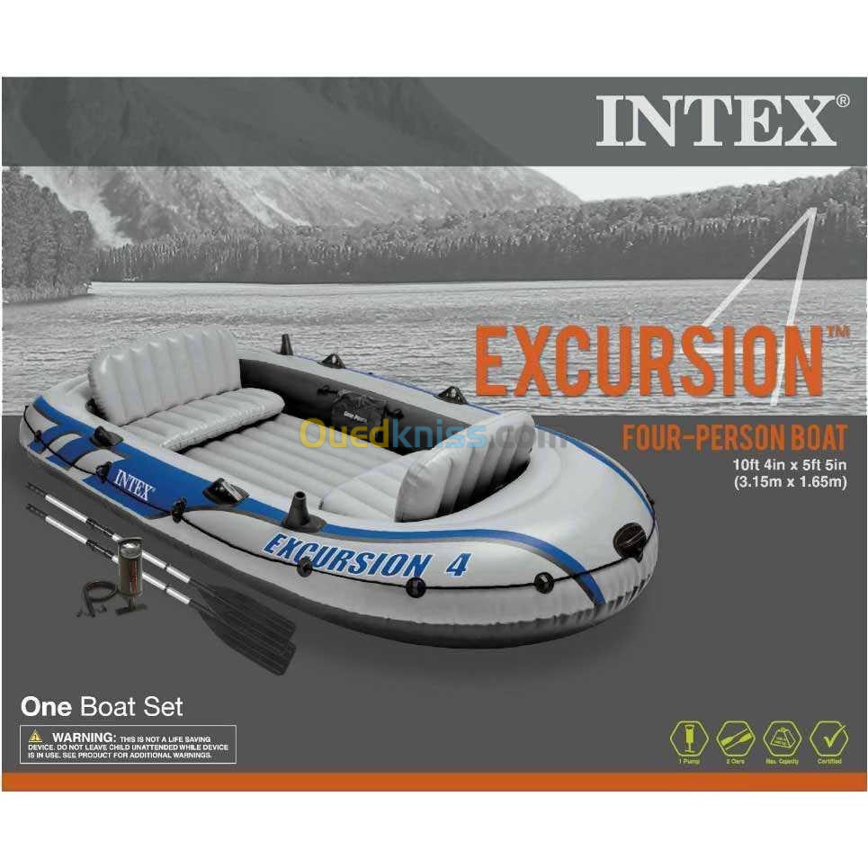 Intex Set bateau Excursion 4 INTEX  Inflatable 2023