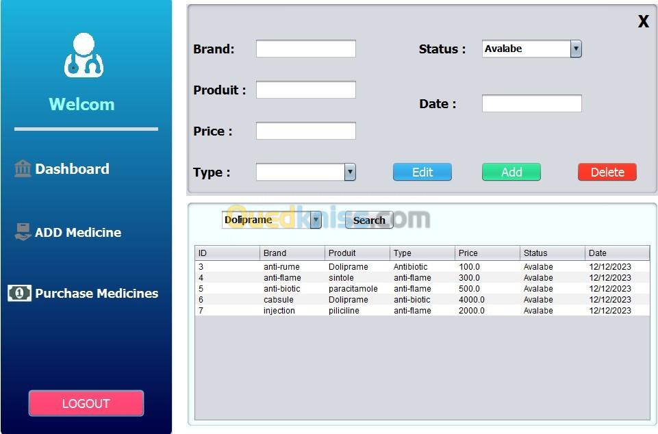 gestion pharmacie