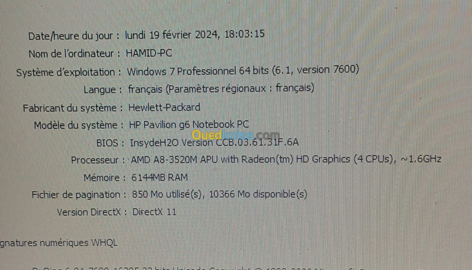 Hp pavillon g6 laptop i3