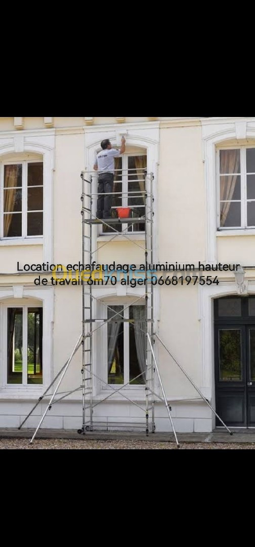 Location echafaudage aluminium roulant 