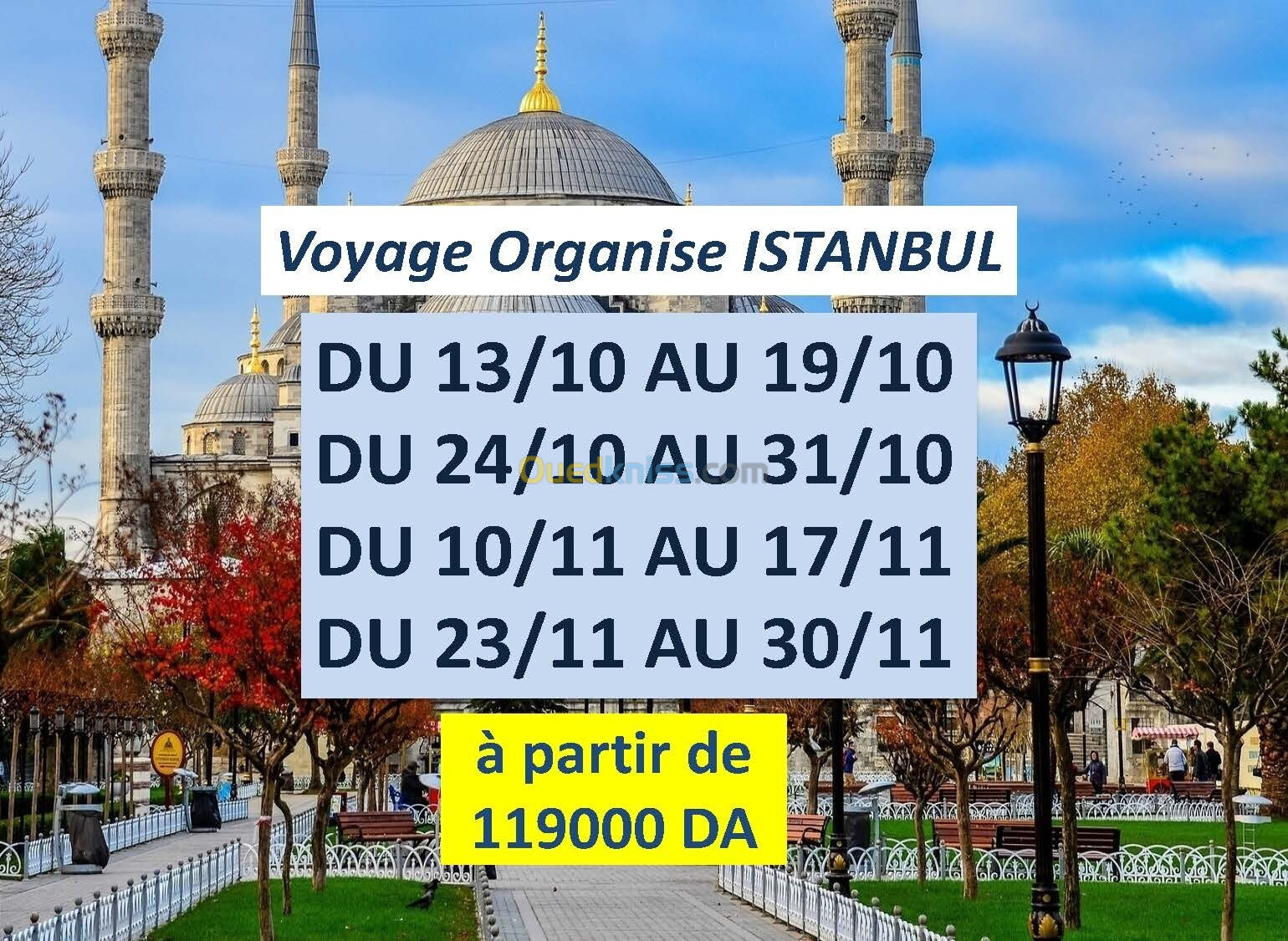 Voyage Organisé ISTANBUL Octobre 2024