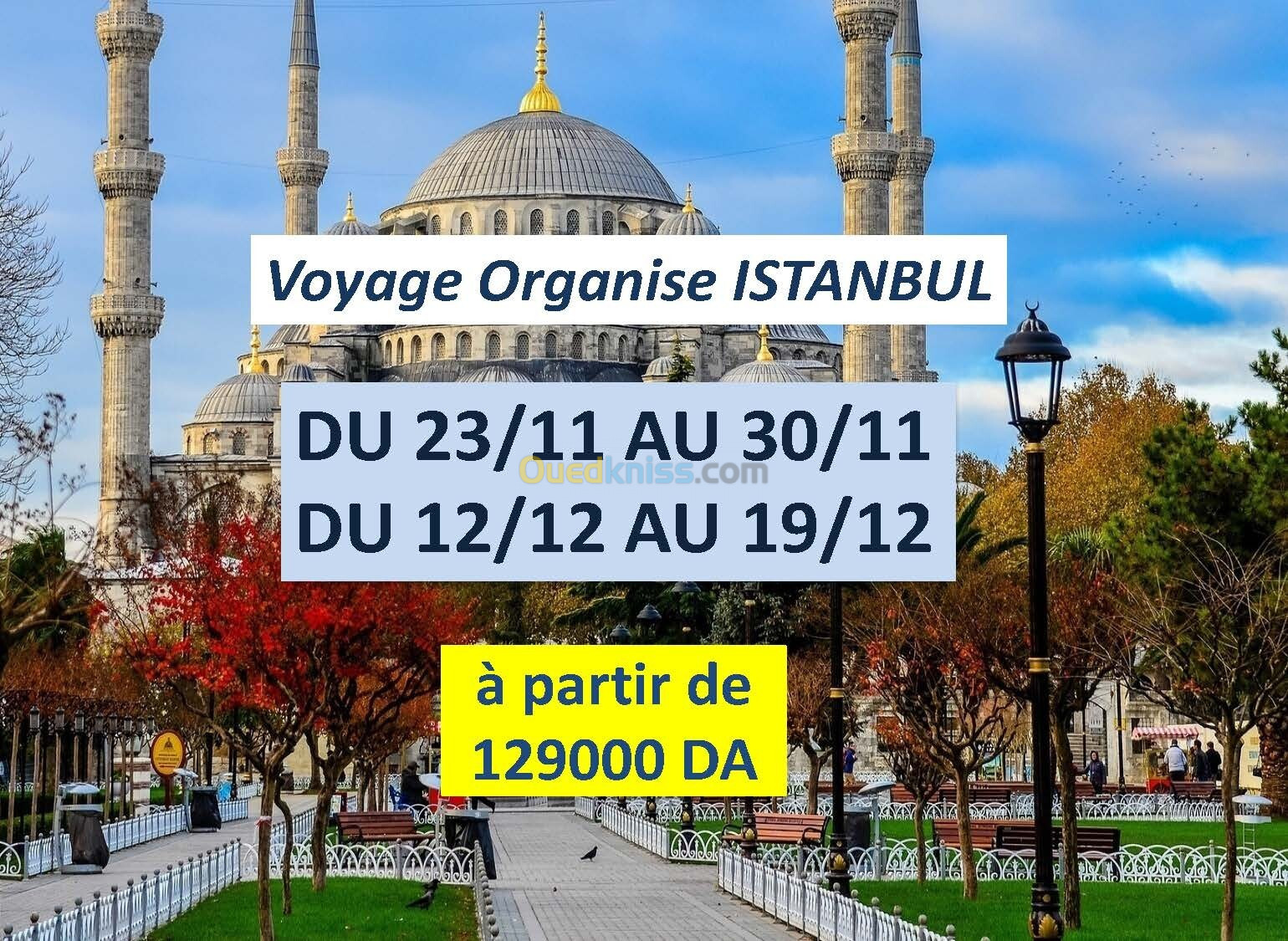 Voyage Organisé ISTANBUL Novembre/Décembre 2024