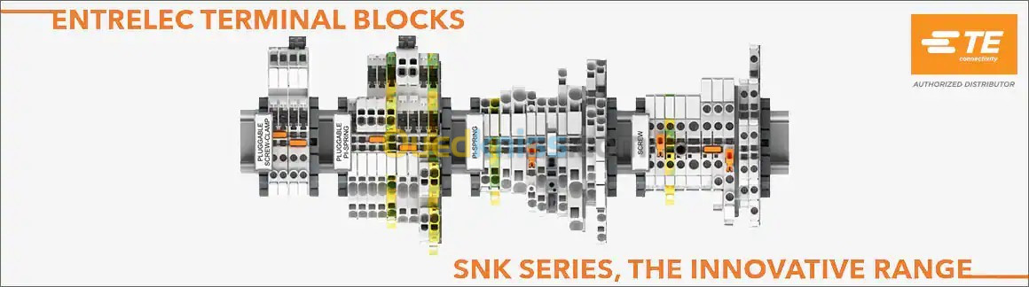 Blocs de jonction Borniers gamme ENTRELEC SNK   TE CONNECTIVITY 