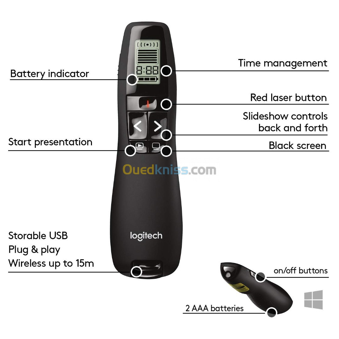 Logitech R700 Pointeur Laser