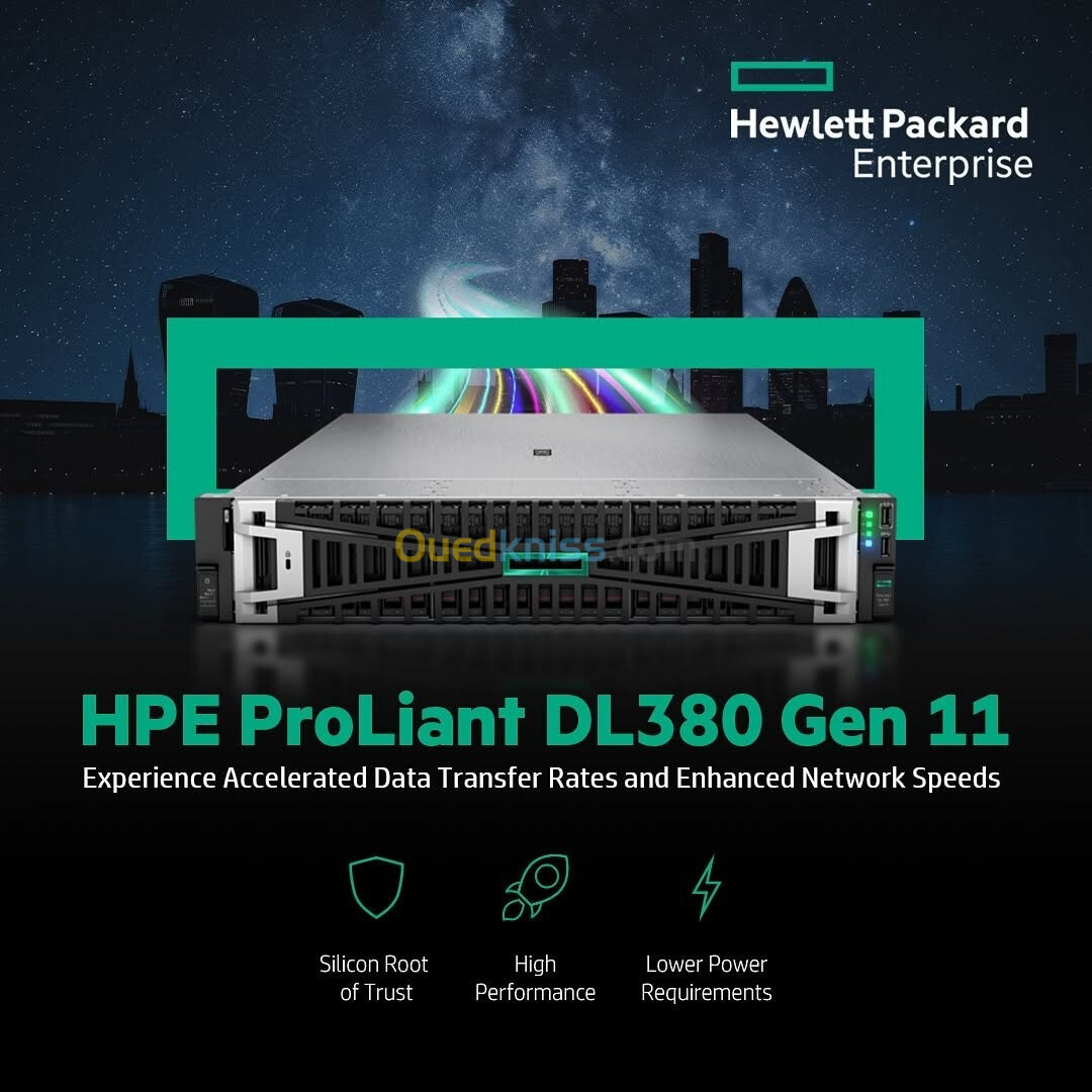 SERVEUR HPE ProLiant DL380 2U Gen11 2*XEON 6416S  DISQUE SSD SAS 1.92T RAM 128GB DDR5 EEC ALIM 1000W