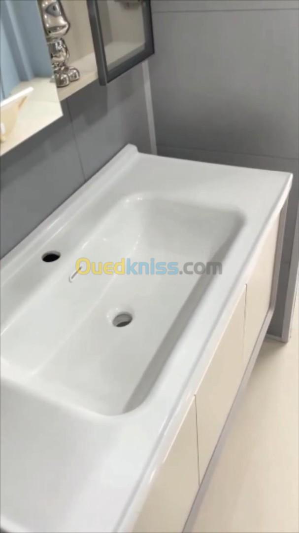 Meuble Salle De Bain+Smart Miroir+Vasque 100cm