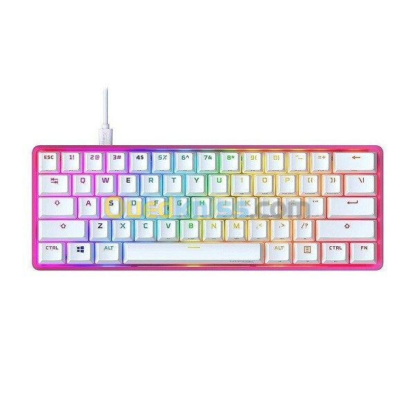 HYPERX ALLOY ORIGINS 60% RED SWITCH LINEAR QWT RGB GL WHITEPINK