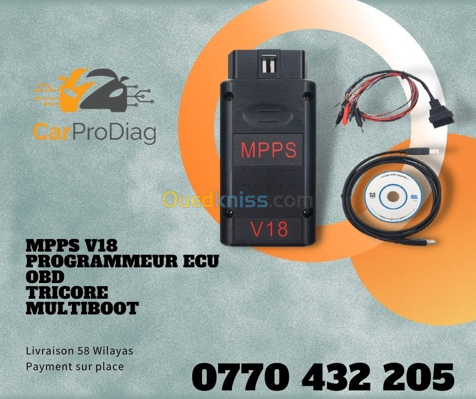 MPPS V18 programmeur ECU OBD TRICORE  MULTIBOOT