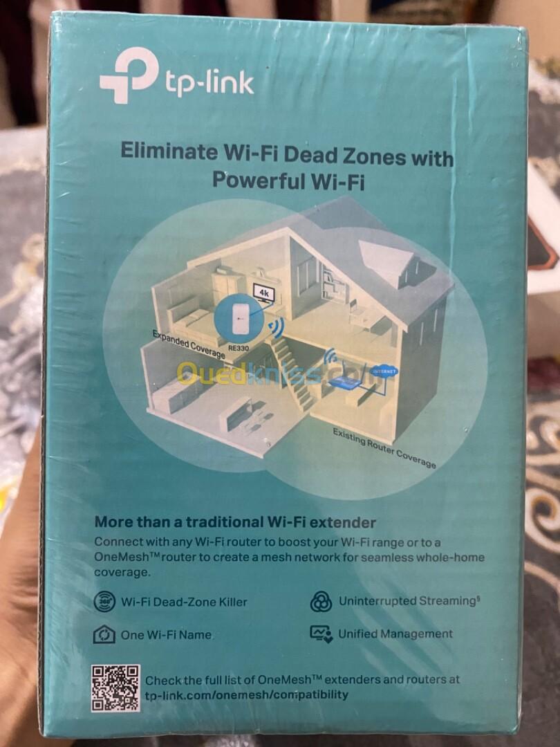 WIFI EXTENDER TP-LINK MESH AC 1200 5Ghz et 2.4 Ghz NEUF SOUS EMBALLAGE LIVRAISON DISPONIBLE 58 WILAY