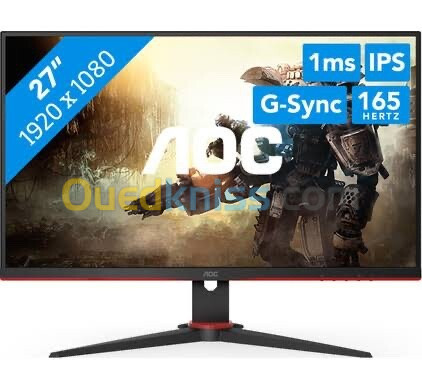 AOC GAMING MONITOR 27G2SP 27 POUCES G-SYNC 165 Hz IPS 1 MS REFRESH RATE HDMI VGA DP 