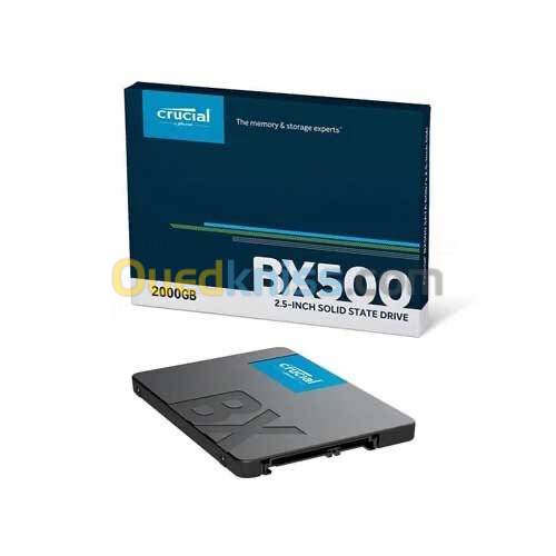 SSD CRUCIAL 2TO BX500 SATA3 500MO/s NEUF SOUS EMBALLAGE LIVRAISON DISPONIBLE 