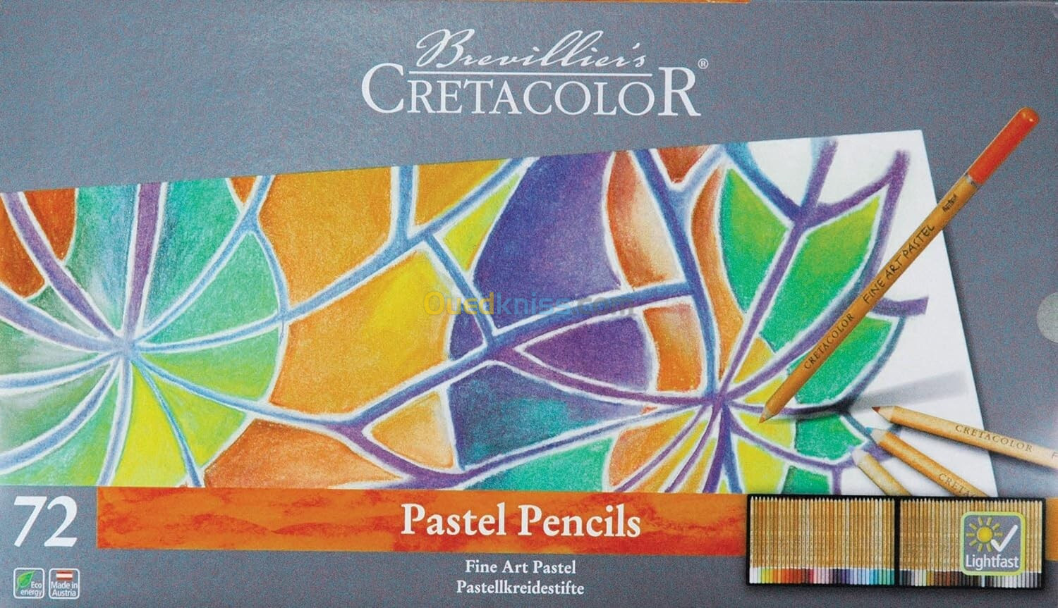 CRETACOLOR Pastel Pencils, Crayons Pastels Haute résistance à la lumière, 72 Couleurs