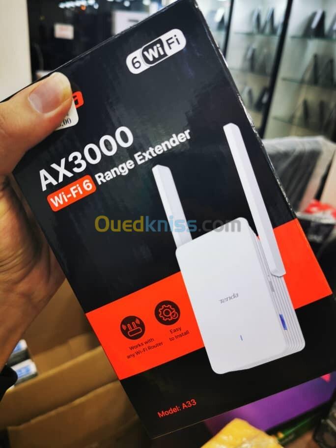 RANGE EXTENDER TENDA A33 AX3000 wifi 6 DUAL BAND