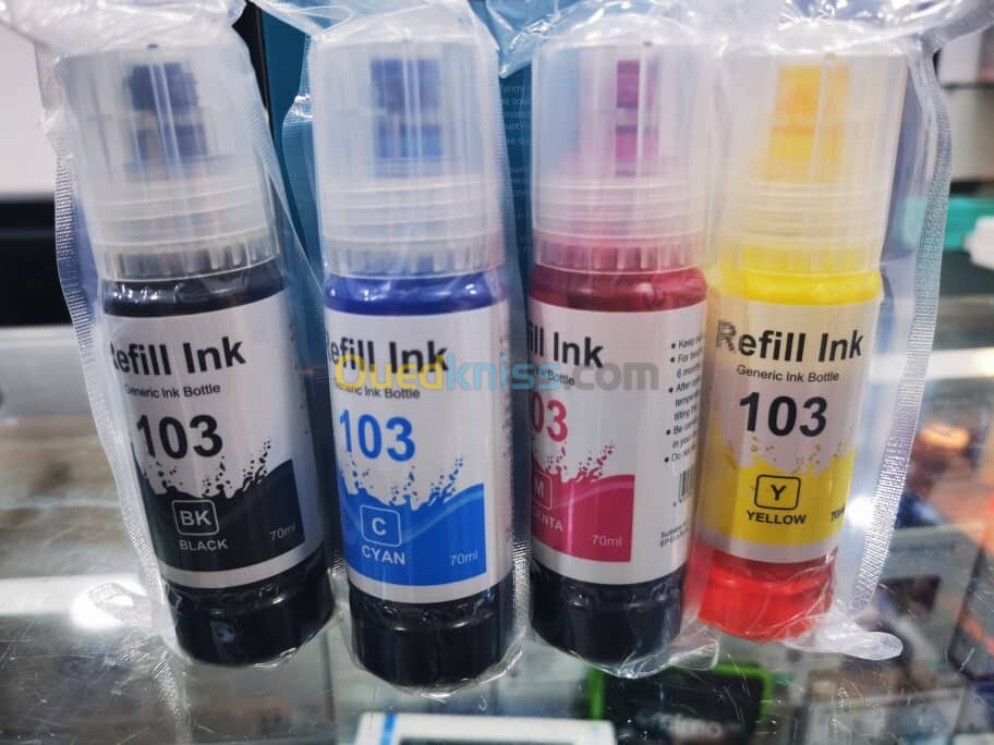  Pack Bouteille Encre EPSON 103 70ML (BK-C-M-Y)